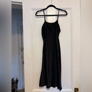 Vintage 1940s Black Slip Dress